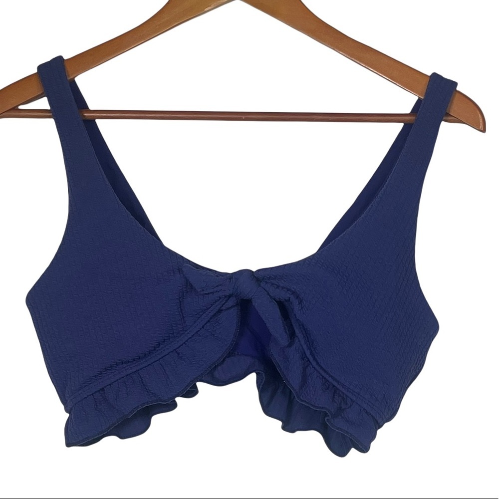 Shein Purple Ruffle Size Large Bikini Top & Bottom